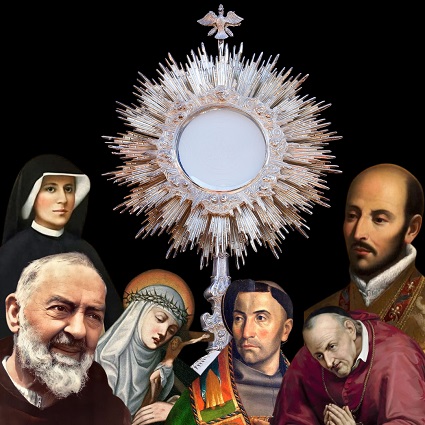 Secrets of the Saints The Holy Eucharist, made manifest through the Roman Catholic Church, is the Body, Blood, Soul, and Divinity of Jesus Christ.
