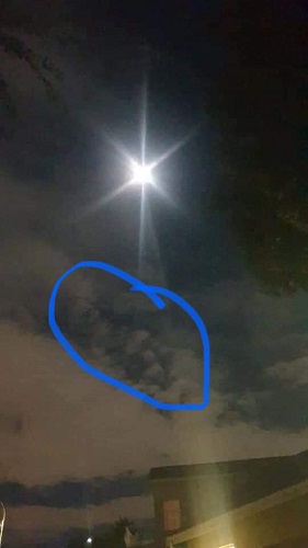 Baby and Christmas Star Image from the Great Conjunction of Jupiter and Saturn on December 21, 2020.